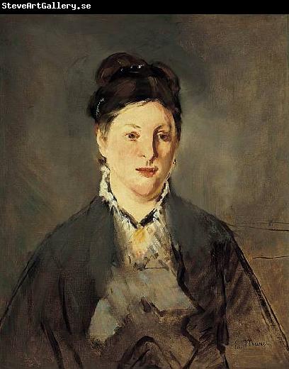 Edouard Manet Full-face Portrait of Manet's Wife
